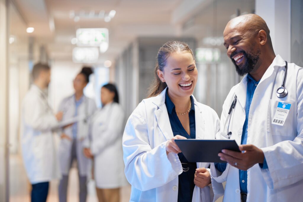 Doctors getting along as a cohesive team